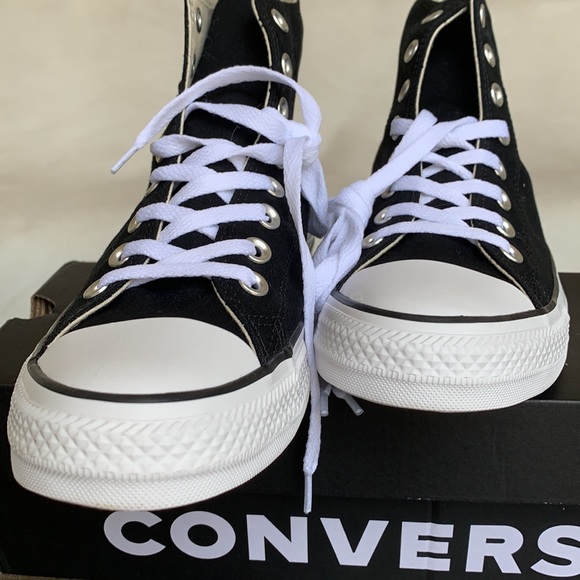 CONVERSE CTAS HI BLACK/WHITE/BLACK MENS - Picture 8 of 13